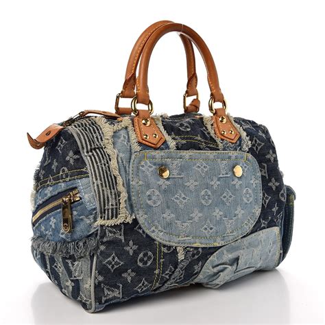 louis vuitton denim patchwork bag|Louis Vuitton denim bag collection.